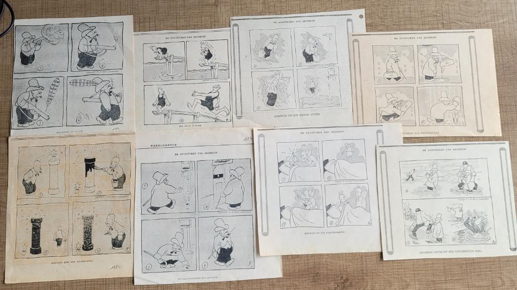 34 oude stripknipsels: Adamson (jaren '30), Enlèvement ou Envoi, 1920 à 1940, Coupure(s)