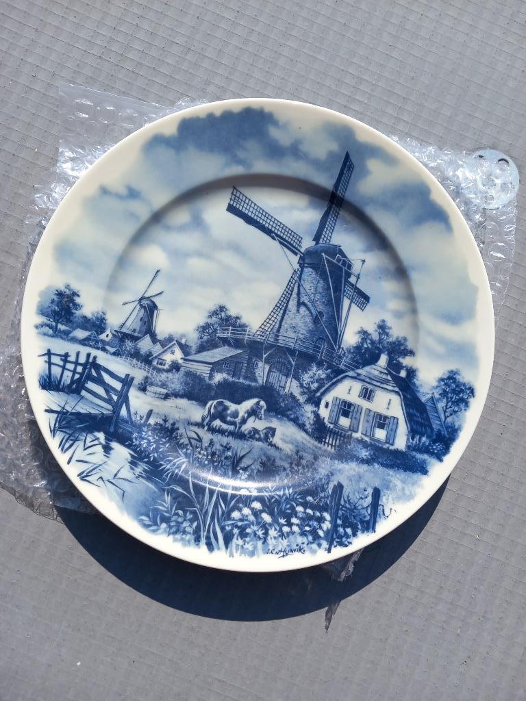 Assiette ceramique délit blauw, Ophalen