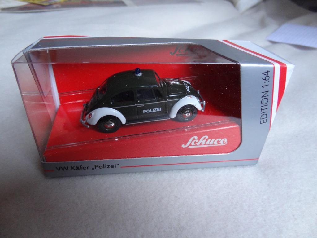 Shuco 1/64 Volkswagen Bettle Polizei police politie code 3, Ophalen of Verzenden, Nieuw, Auto
