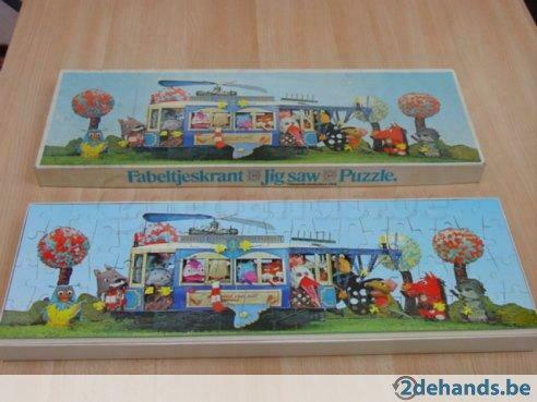 2 oude puzzels fabeltjeskrant, Ophalen, Gebruikt