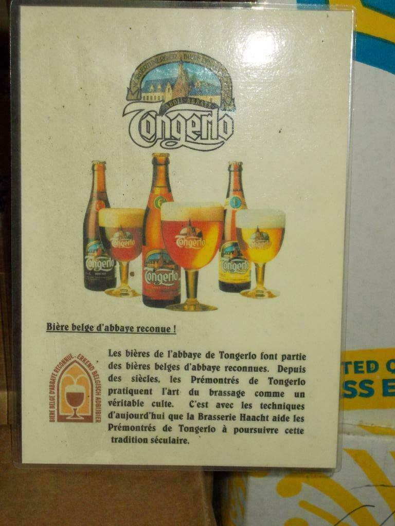 Beersign.Reclame.Tongerlo.Abdijbier.Prijslijst, Ophalen of Verzenden, Gebruikt, Reclamebord