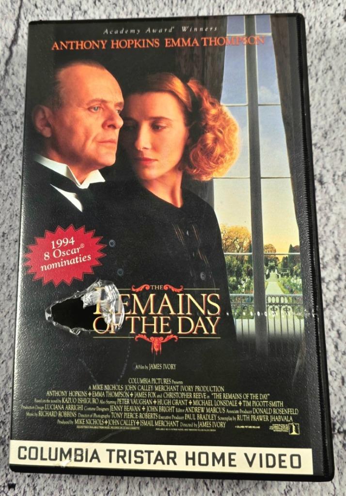 Restes du jour/VHS, CD & DVD, VHS | Film, Tous les âges, Enlèvement ou Envoi, Comme neuf, Drame