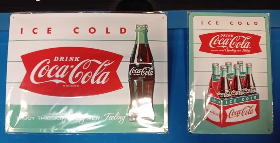 2x Reclameplaat retro Coca-Cola, Ophalen of Verzenden, Overige typen