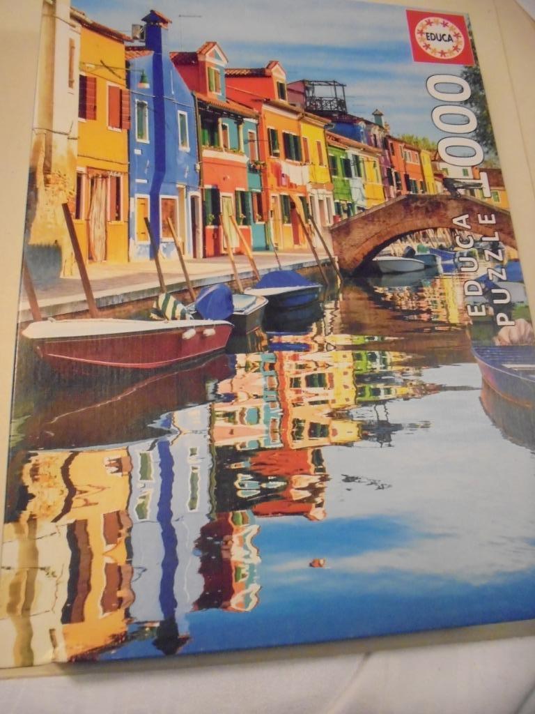 Puzzel 1000 stuks Educa " Burano", Ophalen of Verzenden, 500 t/m 1500 stukjes, Zo goed als nieuw, Legpuzzel
