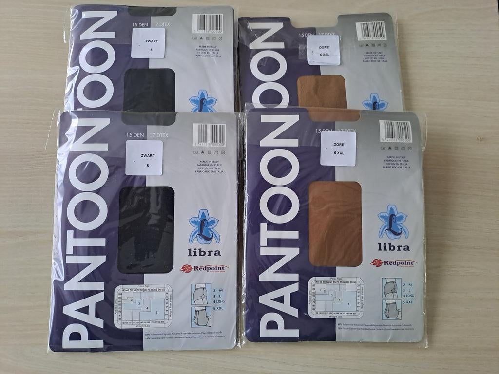 4 Panty's PANTOON XXL Voile Satine Nieuw, Ophalen of Verzenden, Zwart, Panty