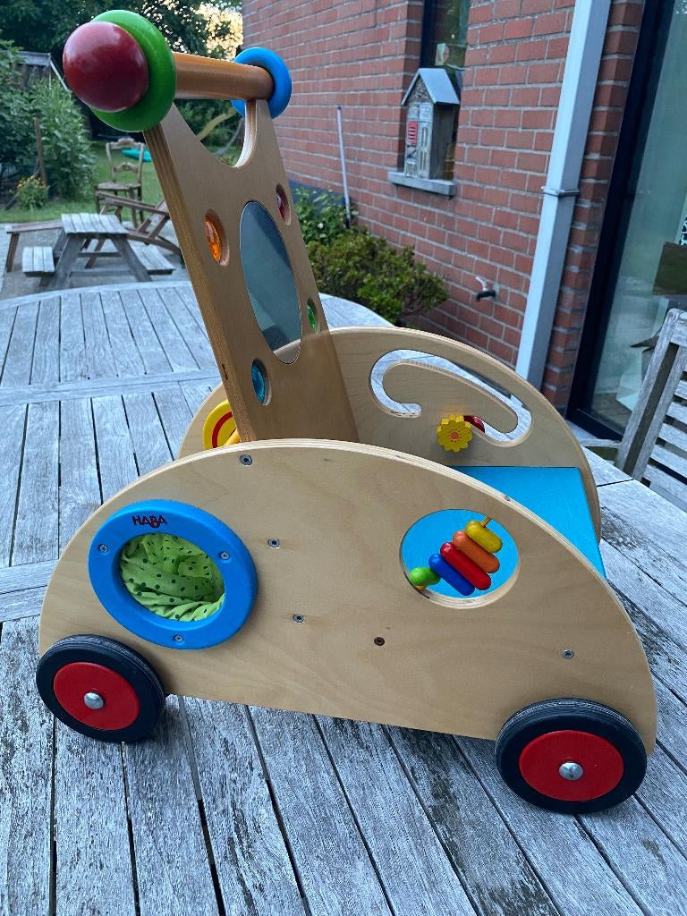 Haba loopwagen ontdekkerswagen, Kinderen en Baby's, Speelgoed | Houten speelgoed, Gebruikt, Rij- of Hobbelspeelgoed, Ophalen