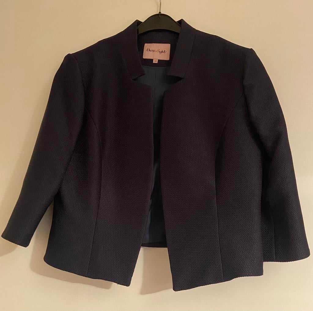 Donkerblauwe gevoerde korte blazer, Maat 38/40 (M), Blauw, Nieuw, Ophalen of Verzenden