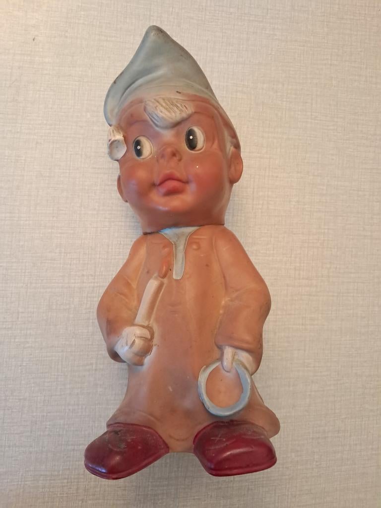 Antieke rubber figuur., Antiek en Kunst, Ophalen of Verzenden