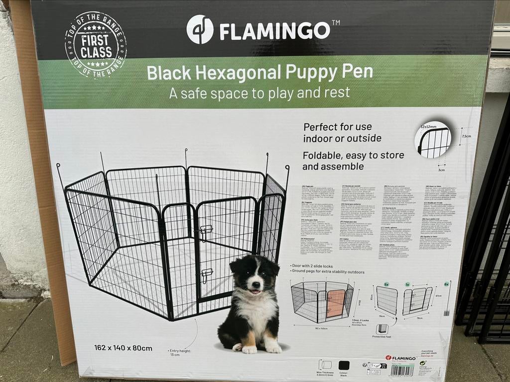 Flamingo Puppy Pen / Hondenkennel, Animaux & Accessoires, Caisses pour chiens, Neuf, Enlèvement