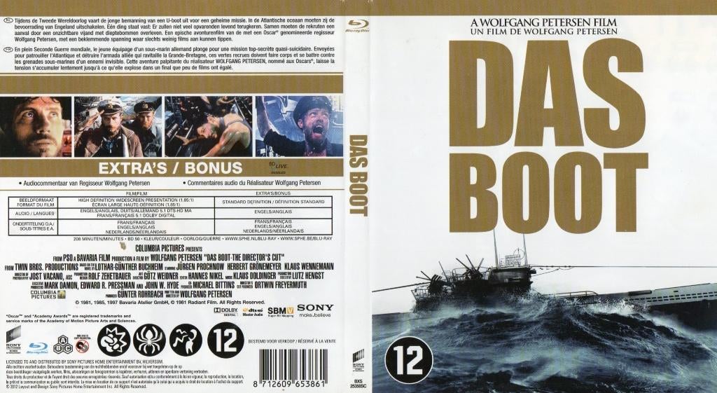 das boot (blu-ray) nieuw, Cd's en Dvd's, Blu-ray, Zo goed als nieuw, Overige genres, Ophalen of Verzenden