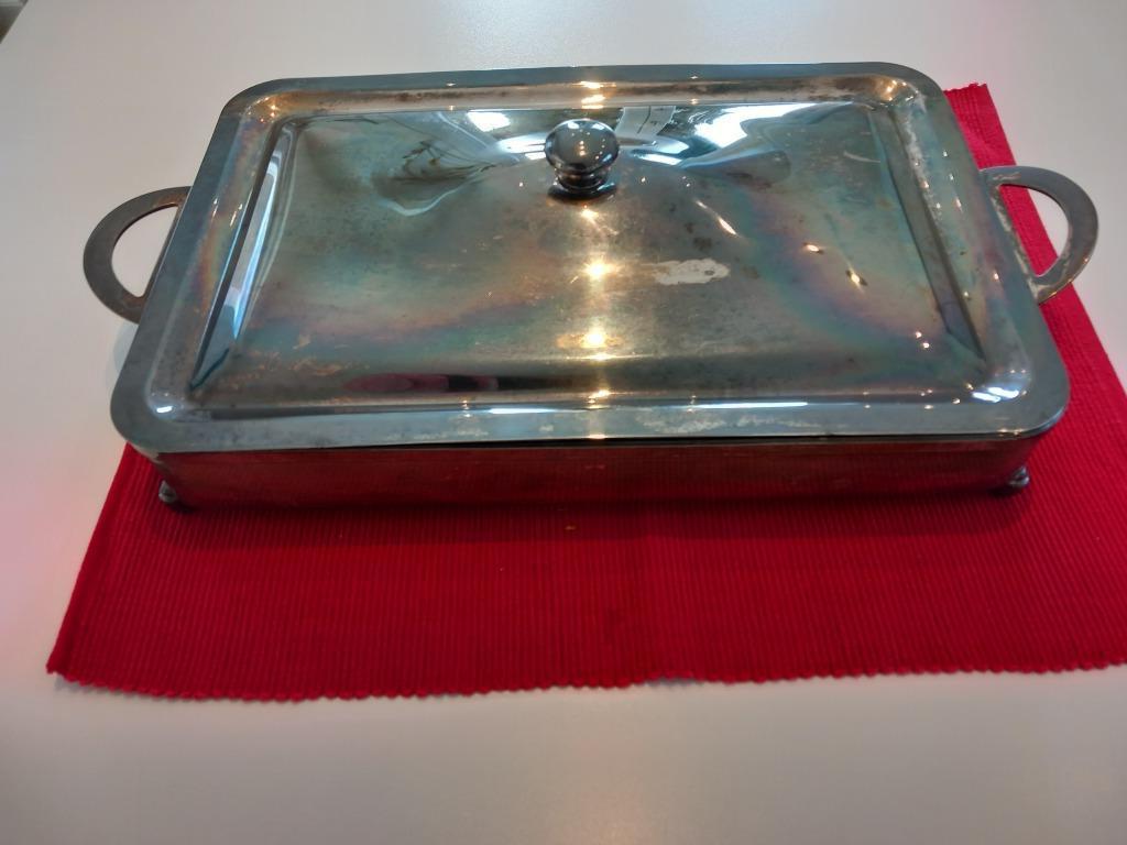 Verzilverd tafel dienschaal, Ophalen, Gebruikt, Overige materialen, Overige typen