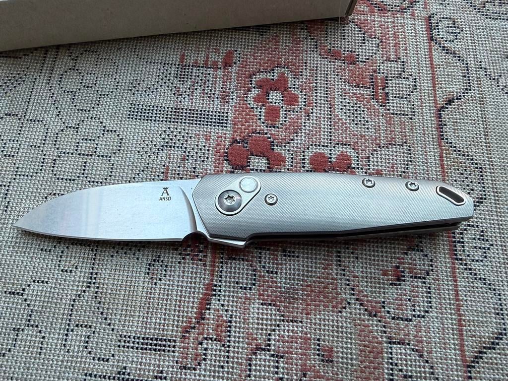 Nieuw Jens Anso Aros Titanium EDC Pocket Knife Zakmes Mes, Enlèvement ou Envoi, Neuf