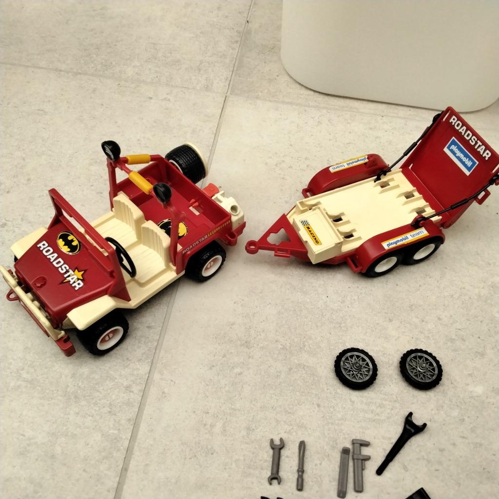 Playmobil terreinwagen met crossmotoren, Ophalen of Verzenden, Gebruikt