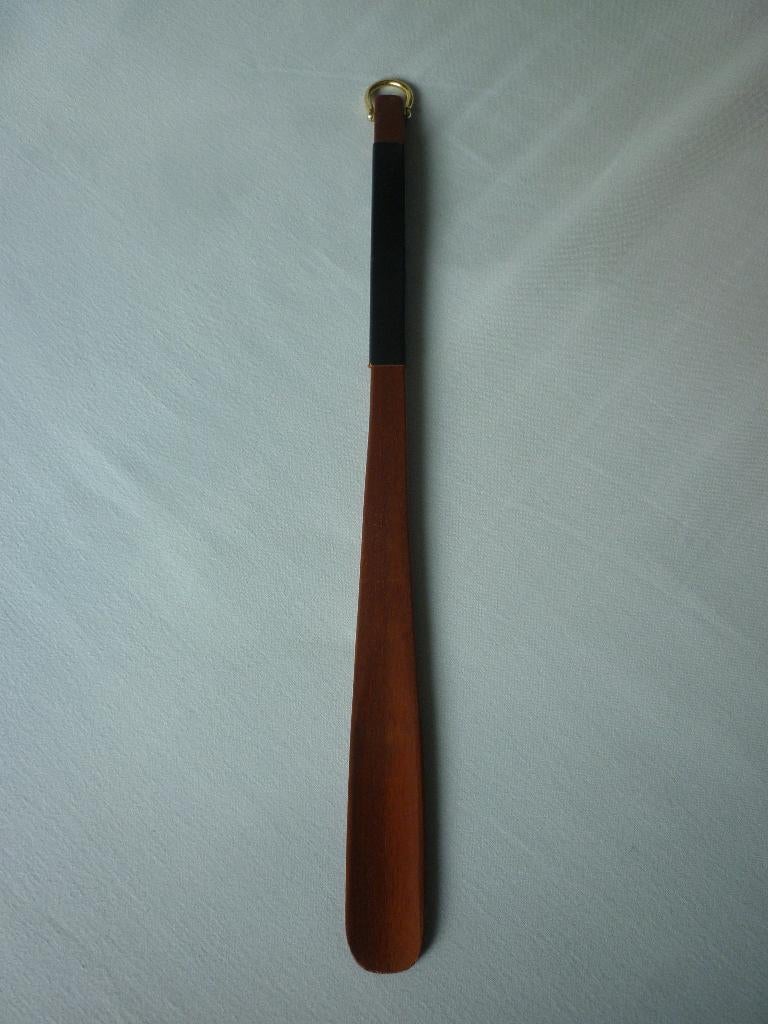 Lange Houten Schoenlepel met Ophanglus, Antiek en Kunst, Ophalen of Verzenden
