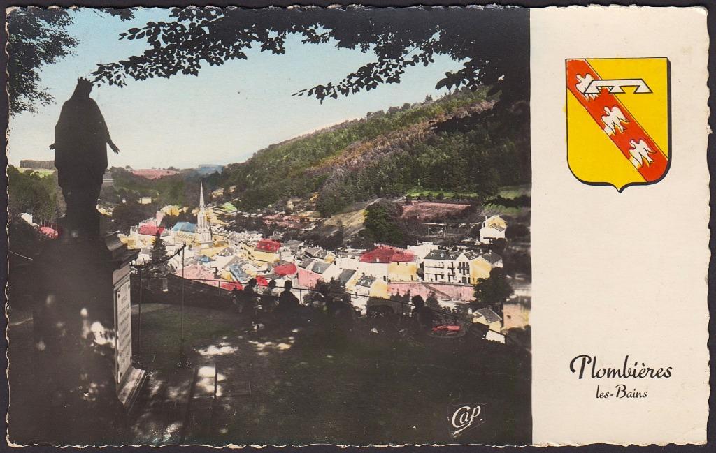 1958 - FRANCE - Plombières-les-Bains : Vue générale, Envoi, 1940 à 1960, Affranchie, France