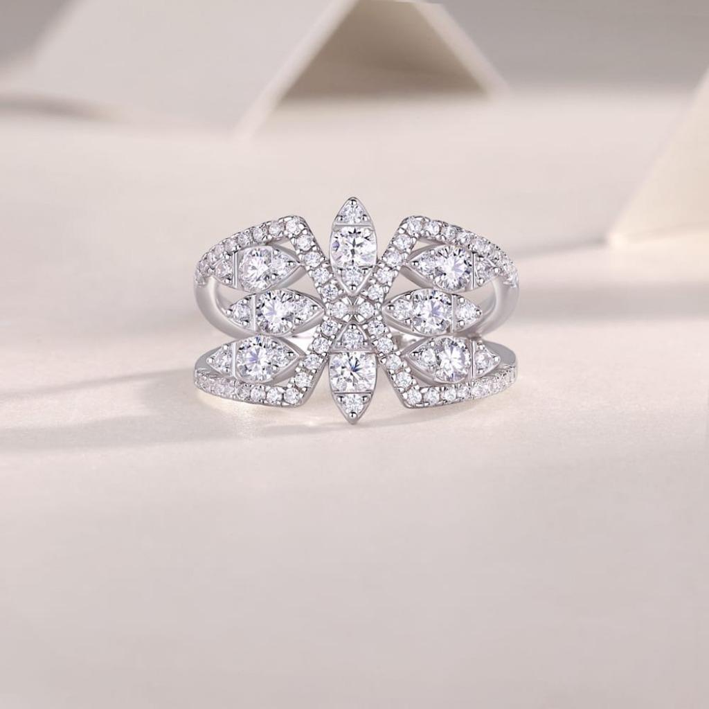 Nieuwe ring, diamanttest positief!, Verzenden, Wit, Nieuw, 17 tot 18