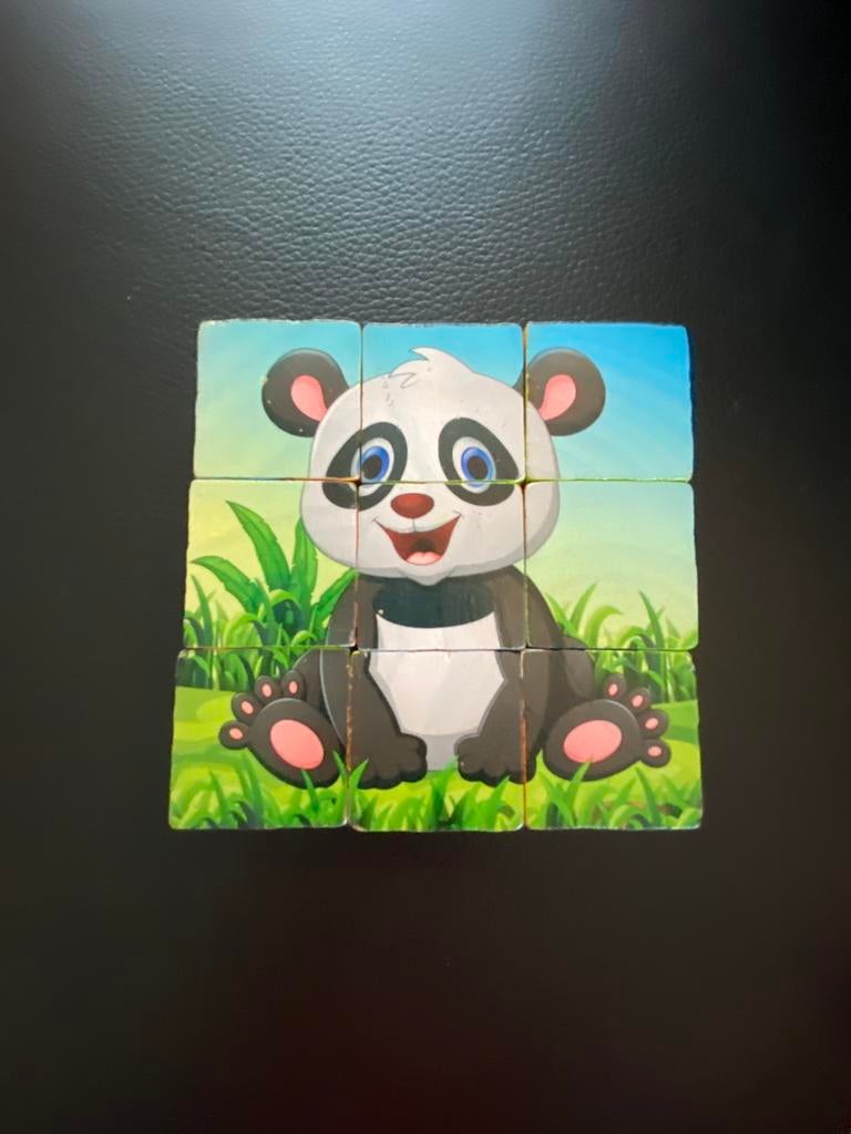 Houten blokpuzzel, Ophalen of Verzenden, Zo goed als nieuw, Van hout, Minder dan 10 stukjes