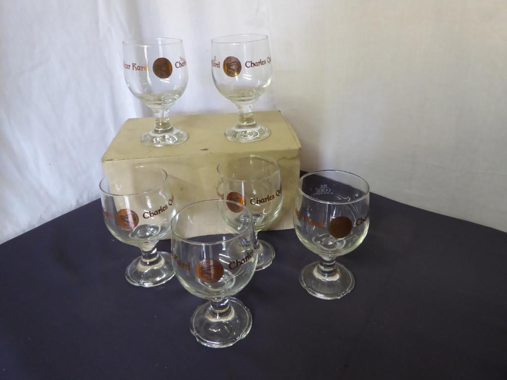 6 verres - Charles Quint 33  cl, Collections, Marques de bière, Enlèvement ou Envoi, Comme neuf, Verre ou Verres, Autres marques