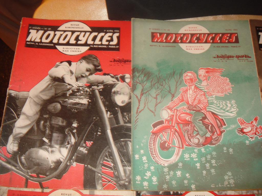 MOTOCYCLES Lot de 8 Anciennes Revues 1951, Livres, Enlèvement ou Envoi, Utilisé, Général
