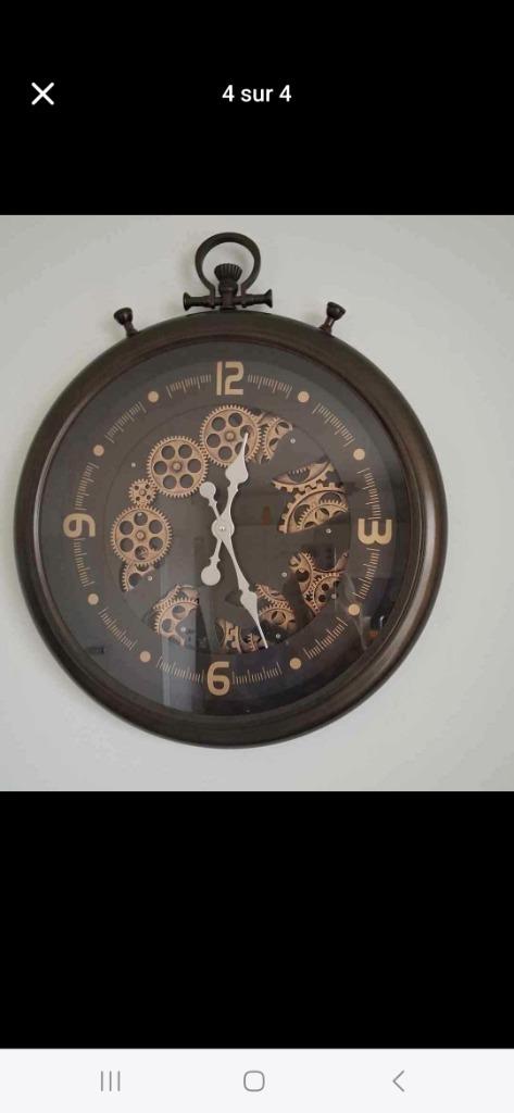 Horloge murale engrenages, Enlèvement, Comme neuf, Horloge murale