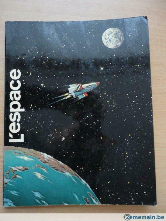 1964 album l' espace - timbres tintin - Lombard parfait état, Enlèvement ou Envoi, Utilisé