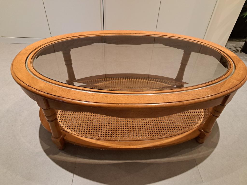 Salontafel met glazen blad, 100 à 150 cm, Moins de 50 cm, Enlèvement, Utilisé
