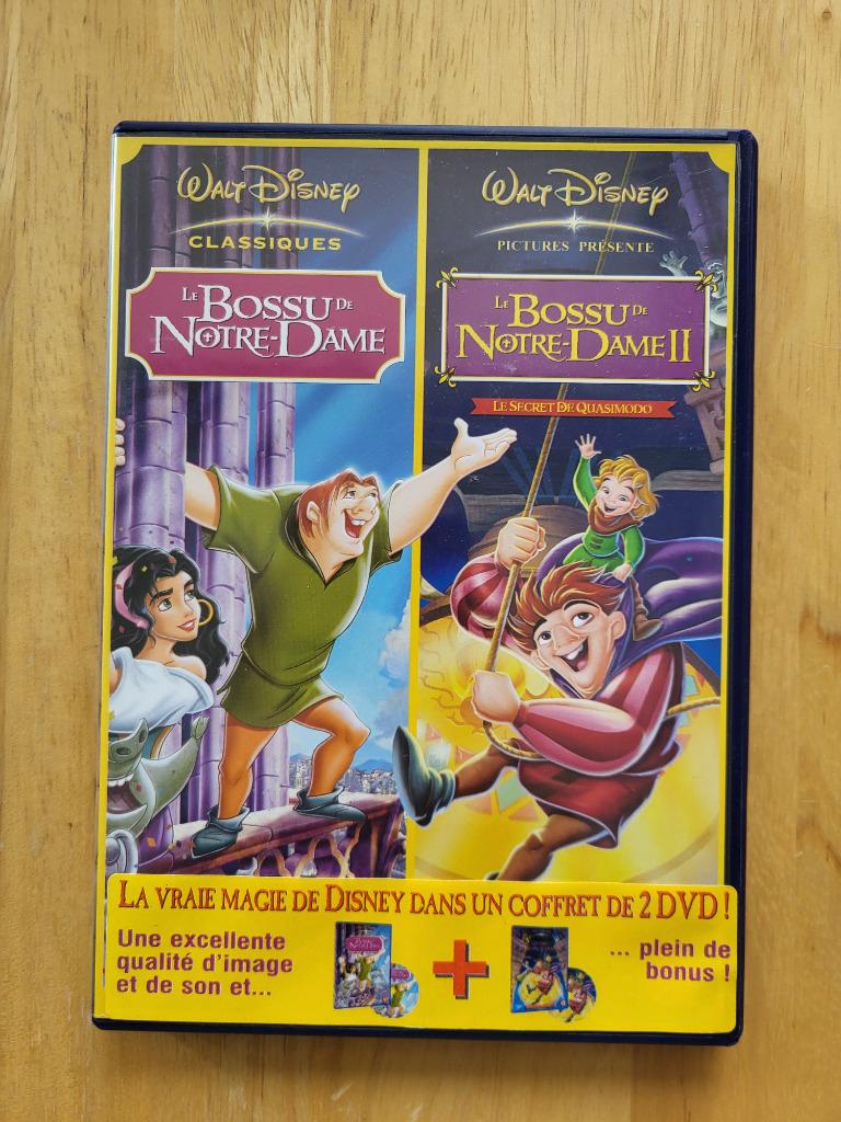 Pack DVD Disney Le Bossu de Notre-Dame 1 & 2, Cd's en Dvd's, Dvd's | Kinderen en Jeugd, Zo goed als nieuw, Film, Overige genres