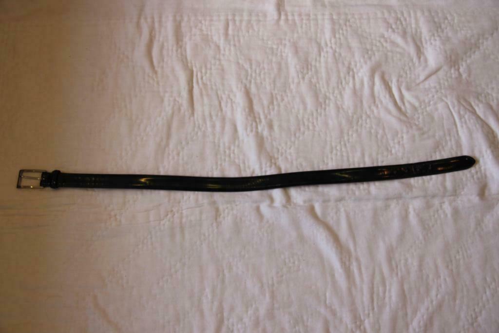 Zwarte laqué riem 'Donaldson', Lengte: 75cm,, Kleding | Dames, 3 tot 5 cm, Minder dan 80 cm, Zwart, Tailleriem
