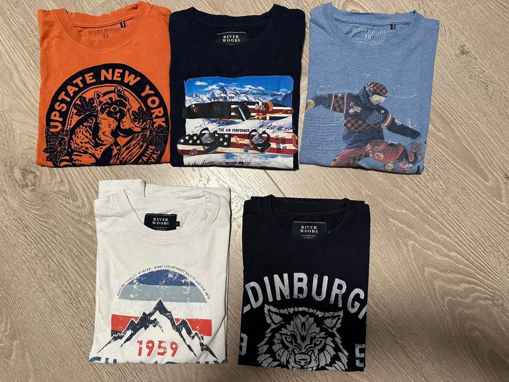 River woods pakket longsleeves maat 10, Kinderen en Baby's, Kinderkleding | Maat 140, Ophalen of Verzenden, Zo goed als nieuw