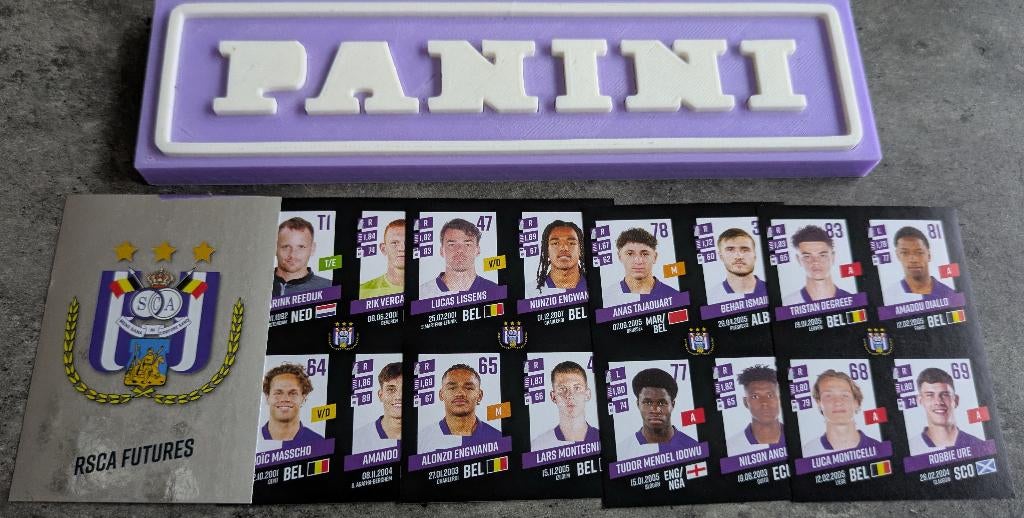 Panini FOOTBALL 2023/24 5 AUTOCOLLANTS RSCA FUTURES FOOT, Enlèvement ou Envoi, Neuf