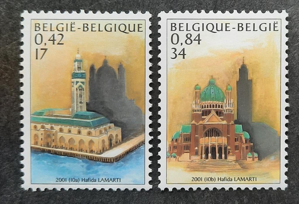 Belgique : COB 3002/03 ** Mosquée et basilique 2001., Timbres & Monnaies, Sans timbre, Neuf, Enlèvement ou Envoi, Non oblitéré