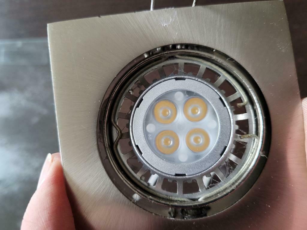 RVS geborsteld  inbouwspots, Ophalen of Verzenden, Zo goed als nieuw, Overige materialen