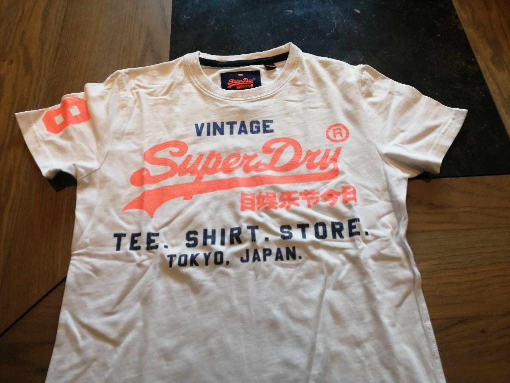 T-SHIRT WIT MERK SUPERDRY – MAAT S, Enlèvement ou Envoi, Porté, Blanc, Taille 46 (S) ou plus petite