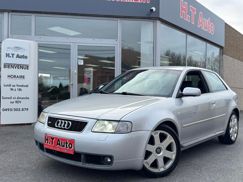 Audi S3/ 1.8 turbo quattro/leer/recaro/xenon!!, Auto's, Audi, Zwart, Parkeersensor, Leder, Bedrijf