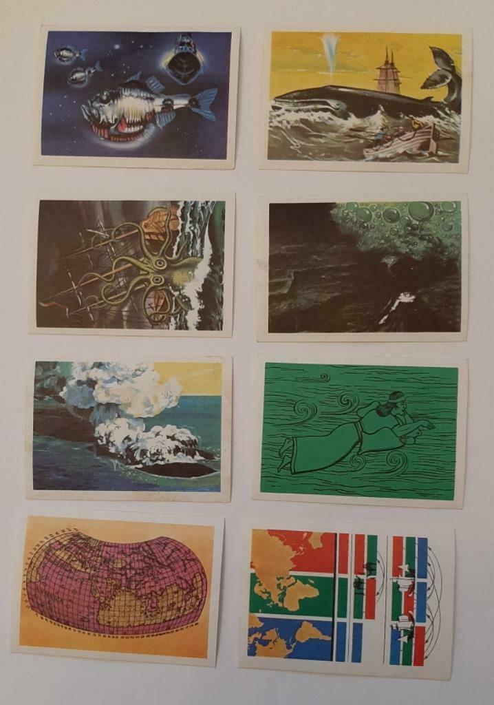36 images chromos Jacques La Grande Enigme des océans 1966, Enlèvement ou Envoi