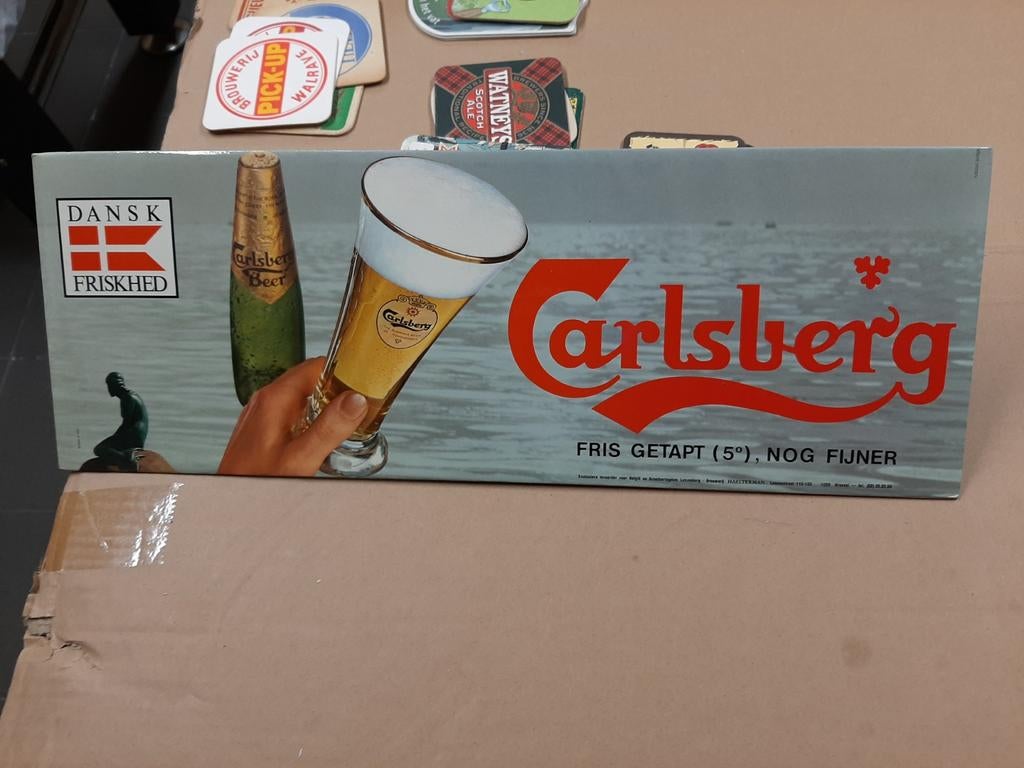 Reclame Carlsberg, Enlèvement ou Envoi, Comme neuf, Panneau, Plaque ou Plaquette publicitaire