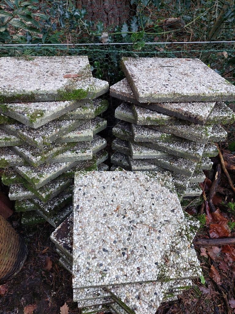 Grindtegels 40x40cm, Tuin en Terras, Ophalen, Gebruikt, Grind, Terrastegels