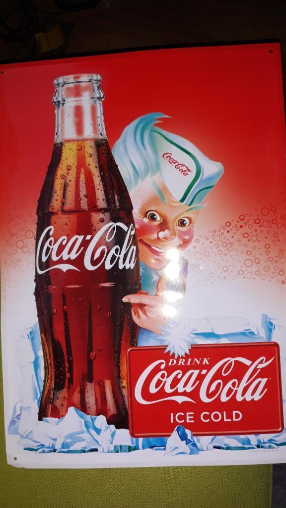 Emaille reclamebord Coca Cola ' 2009 ', Verzenden, Zo goed als nieuw, Reclamebord