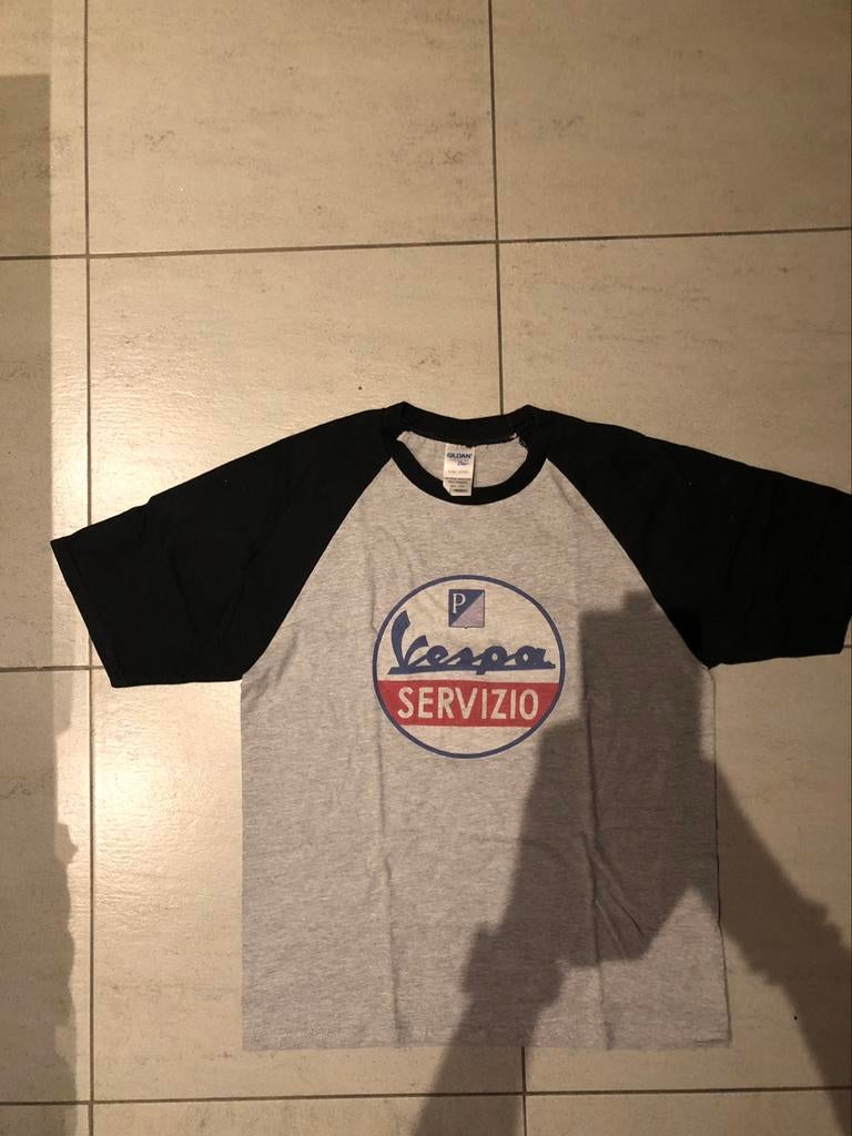 Zwartgrijze t-shirt Vespa Servizio - Small, Ophalen of Verzenden, Zo goed als nieuw