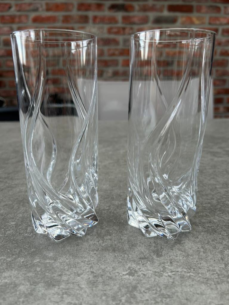 2 kristallen glazen, Antiek en Kunst, Antiek | Glaswerk en Kristal, Ophalen of Verzenden