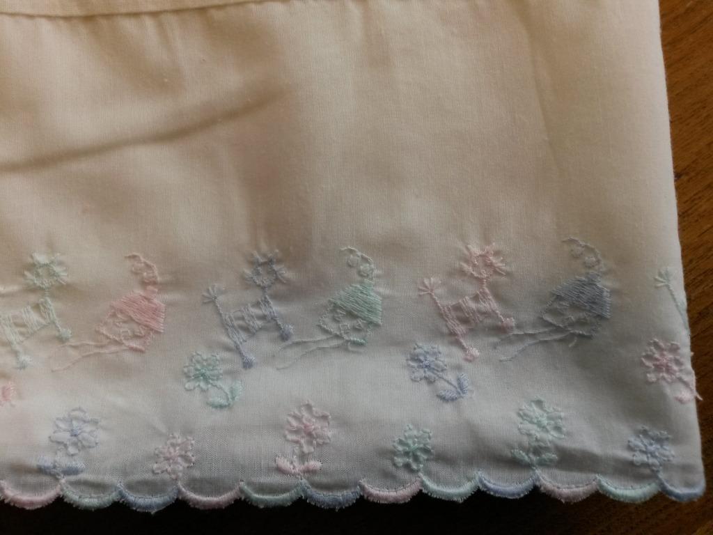 Retro laken babybed/ledikant, Ophalen of Verzenden, Zo goed als nieuw, 100 cm of meer, Deken