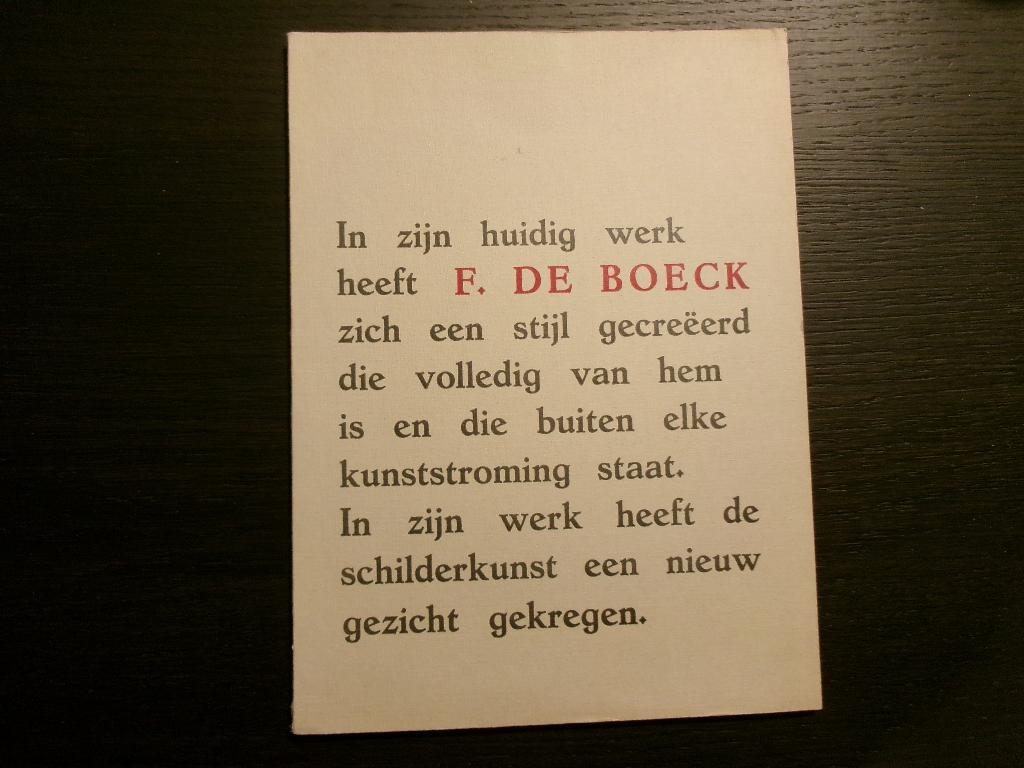 Felix De Boeck  -Albert Dusar-, Ophalen of Verzenden