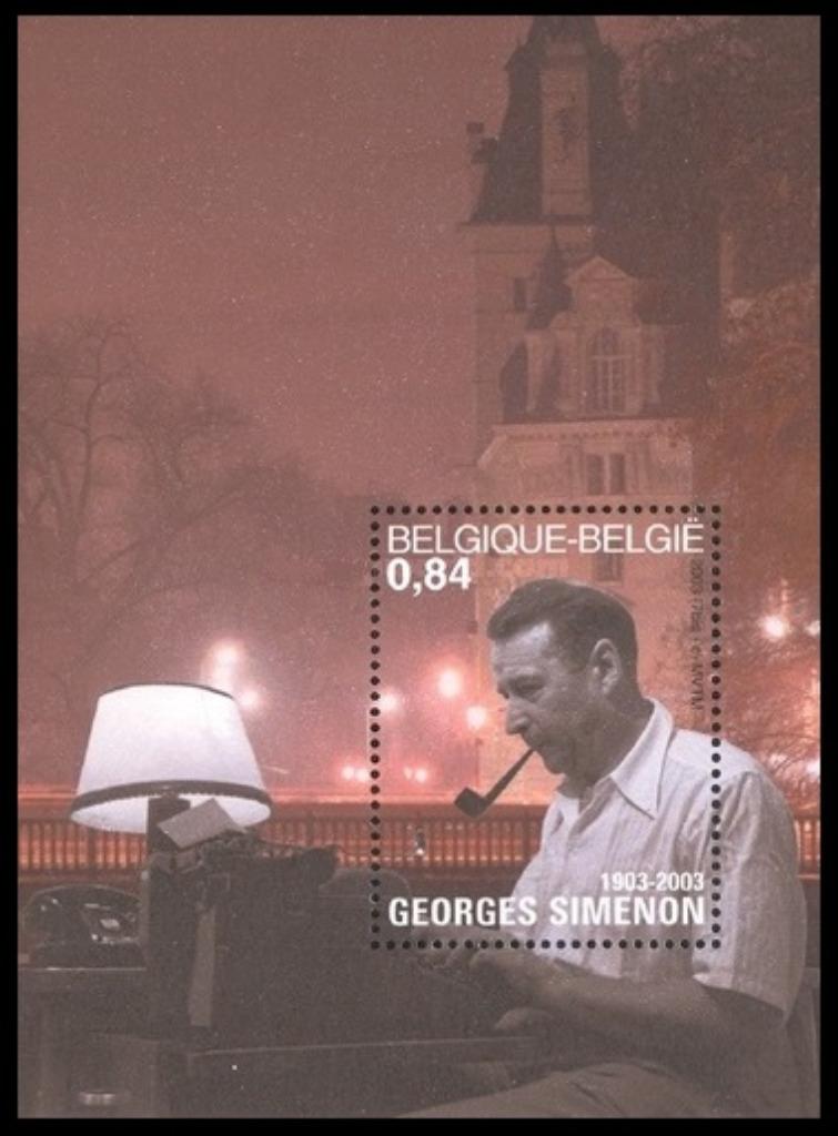 BL103 Timbre 100e anniv. de la naissance de Georges Simenon, Timbres & Monnaies, Enlèvement ou Envoi, Timbre-poste, Neuf