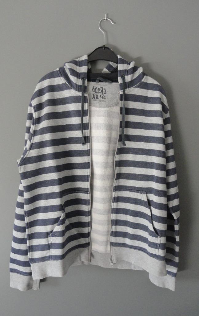 ZARA grijs/blauwe hooded sweater (maat 42), Kleding | Heren, Truien en Vesten, Ophalen, Zara, Overige maten, Grijs