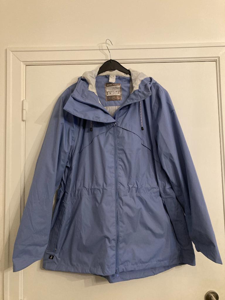 Blauwe regenjas Quecha - Decathlon - XL, Ophalen of Verzenden, Zo goed als nieuw, Maat 46/48 (XL) of groter