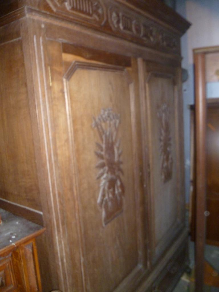ANTIEKE EIKEN KLEERKAST, Antiek en Kunst, Ophalen
