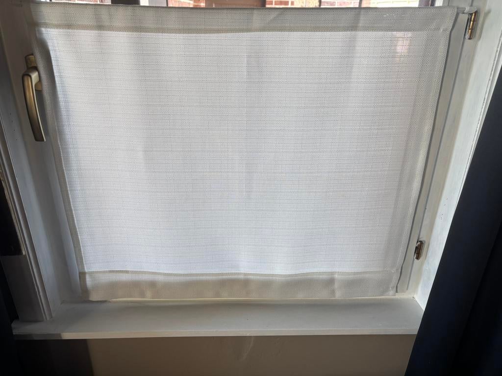 Rideaux brise vue, Neuf, Tissu genre lin blanc, Moins de 100 cm, Enlèvement