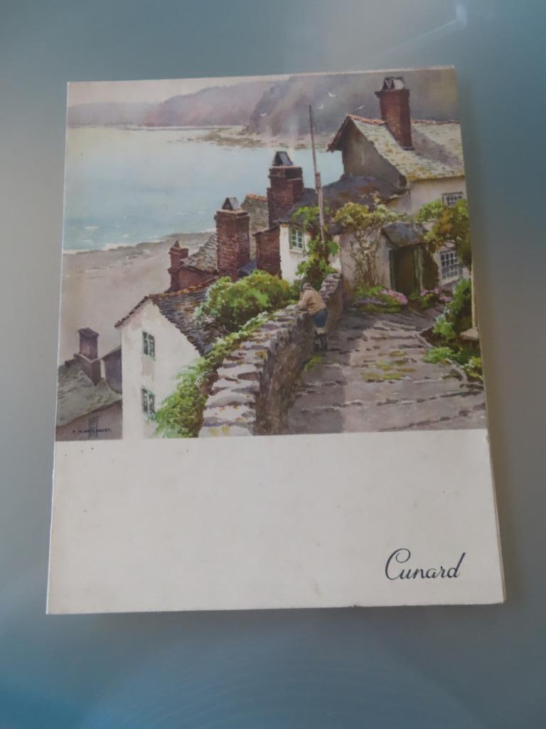.. MENU CUNARD LINE R.M.S. Scythia – Luncheon, May 7, 1954, Boeken, Catalogussen en Folders, Gelezen, Folder, Ophalen of Verzenden
