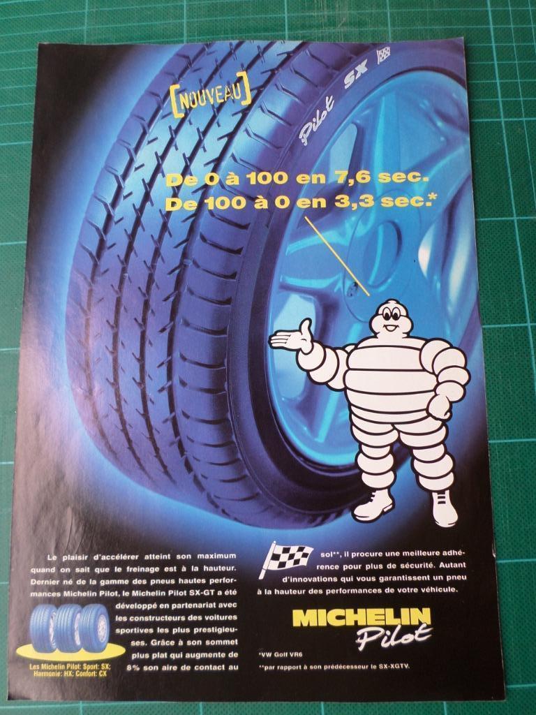 Michelin Pilot - publicité papier - 1996, Enlèvement ou Envoi, Utilisé, Autres types