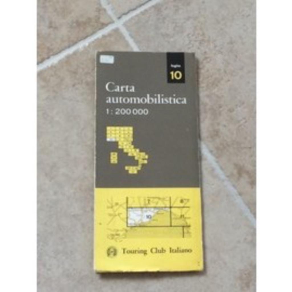 Foglio 10 carta automobilistica genova, cuneo, ventimiglia,, Enlèvement ou Envoi, Touring Club Italiano, Comme neuf, Carte géographique